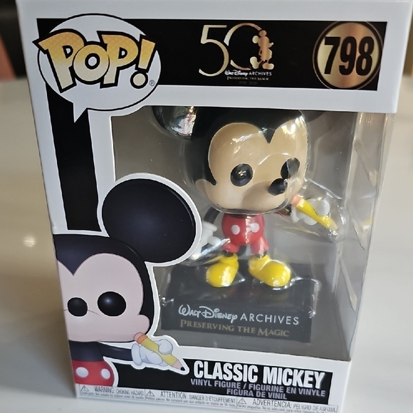Disney POP! Classic Mickey Vinyl Figure - Red, Yellow, Black - Picture 1 of 5